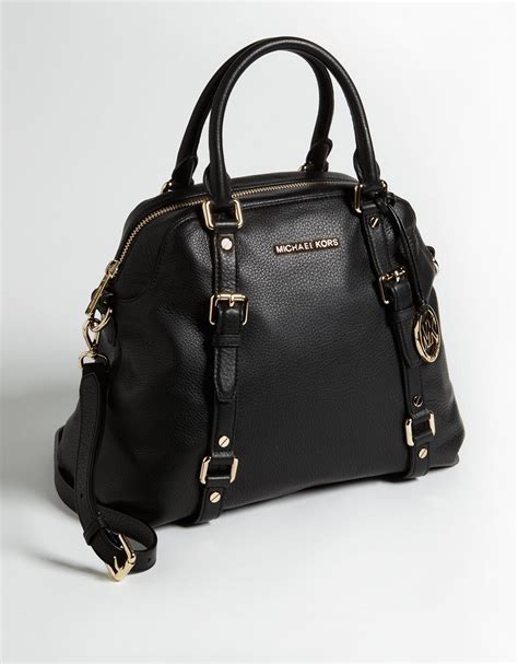 michael kors satchel leather|Michael Kors opened satchel purse.